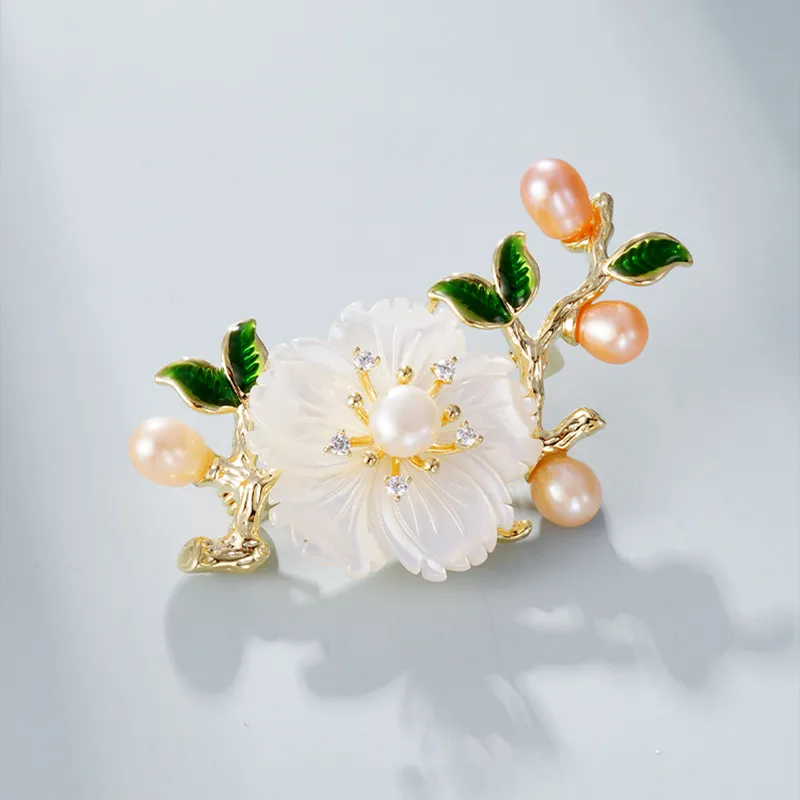 Zoo Jewel Mother Of Pearl Brooches Women's-5