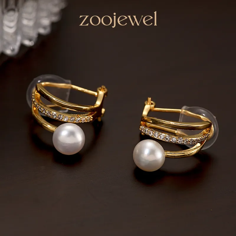 Zoo Jewel Copper Clip On Earrings Women's-5