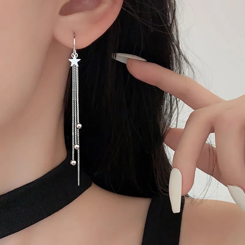 QIMEILA 925 Sterling Silver Drop Earrings Women's-2
