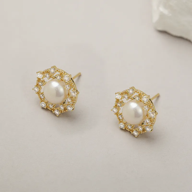 Zoo Jewel Copper Stud Earrings Women's-3