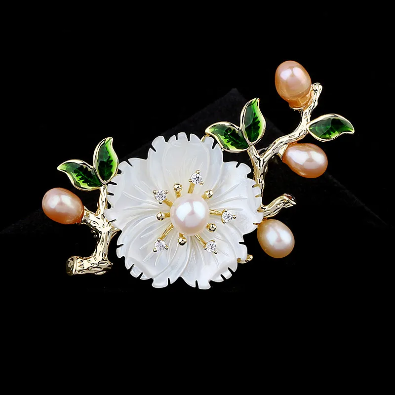 Zoo Jewel Mother Of Pearl Brooches Women's-3