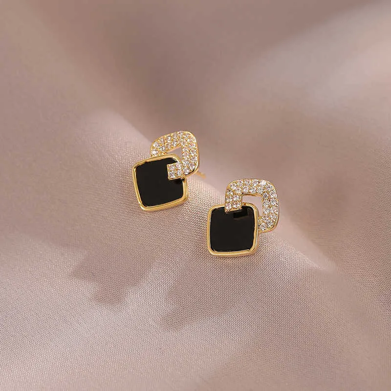 QIMEILA Copper Alloy Stud Earrings Women's-4