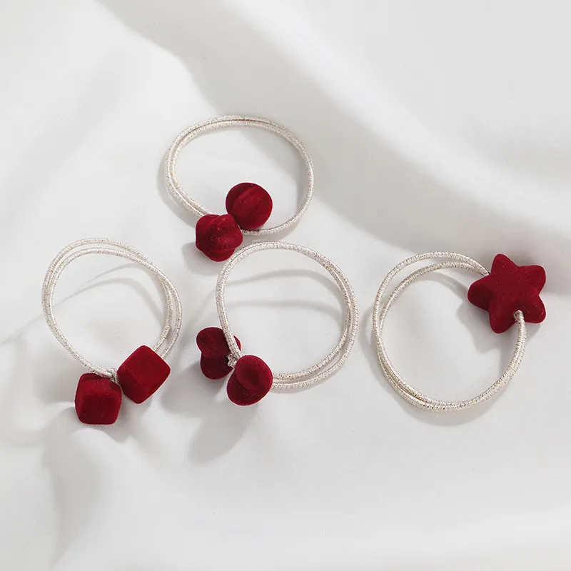 QIMEILA Rubber Band Hair Tie Women's-5
