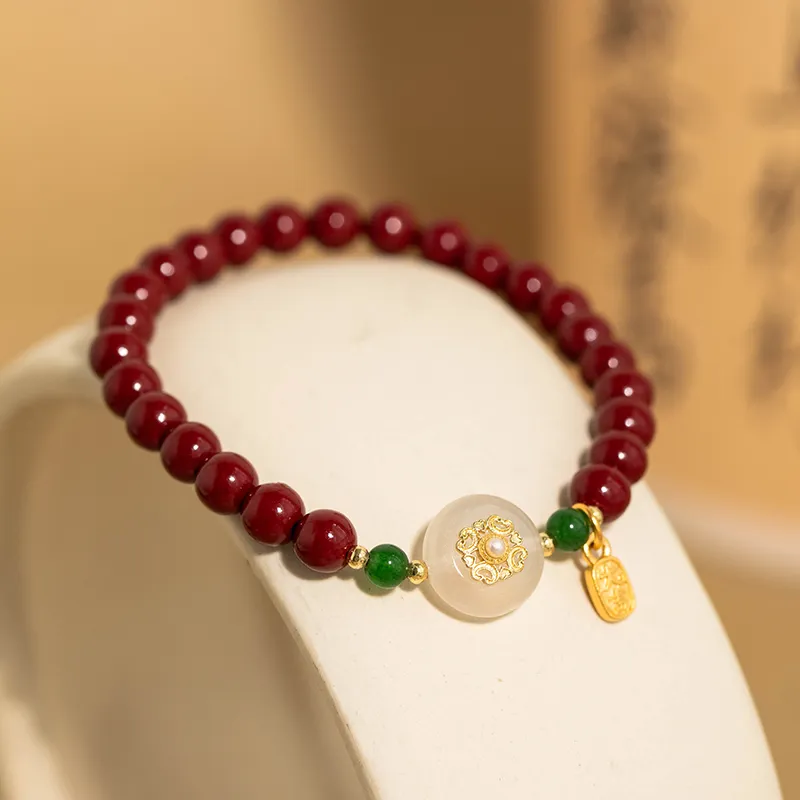 QIMEILA Cinnabar Bracelets Women's-3