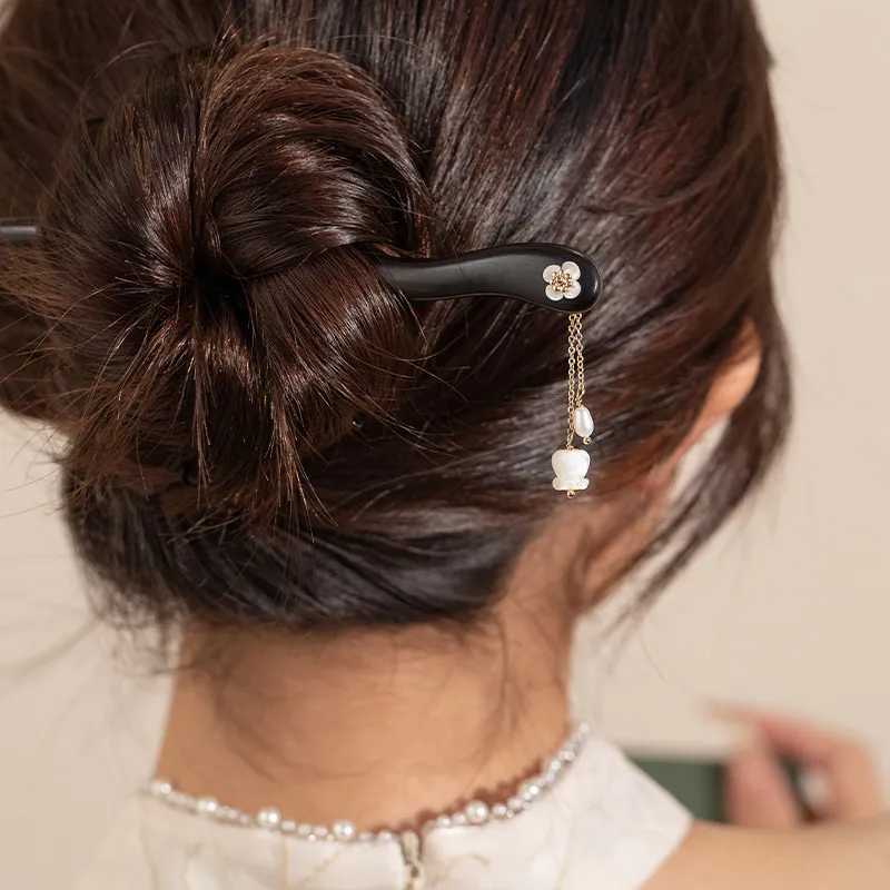 QIMEILA Wooden Hairpins Women's Box-6