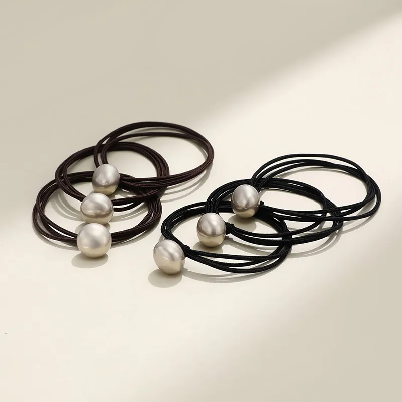 QIMEILA Artificial Pearl Hair Tie Women's-6