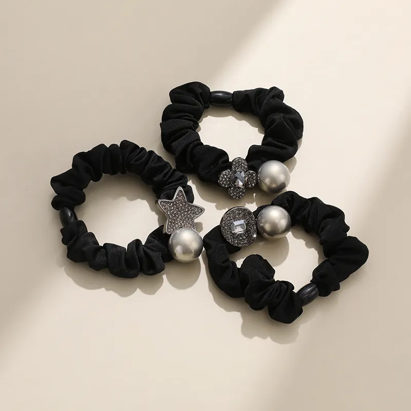 QIMEILA Faux Crystal Hair Tie Women's-2