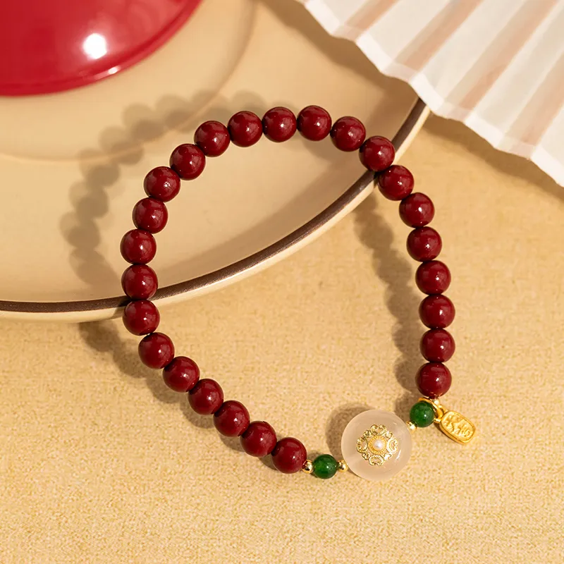 QIMEILA Cinnabar Bracelets Women's-4