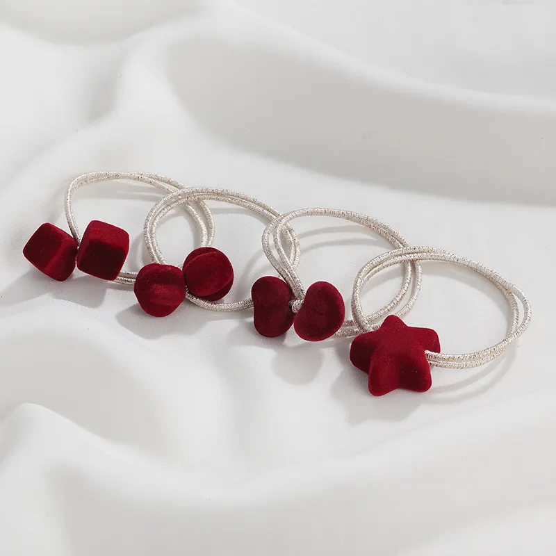 QIMEILA Rubber Band Hair Tie Women's-6
