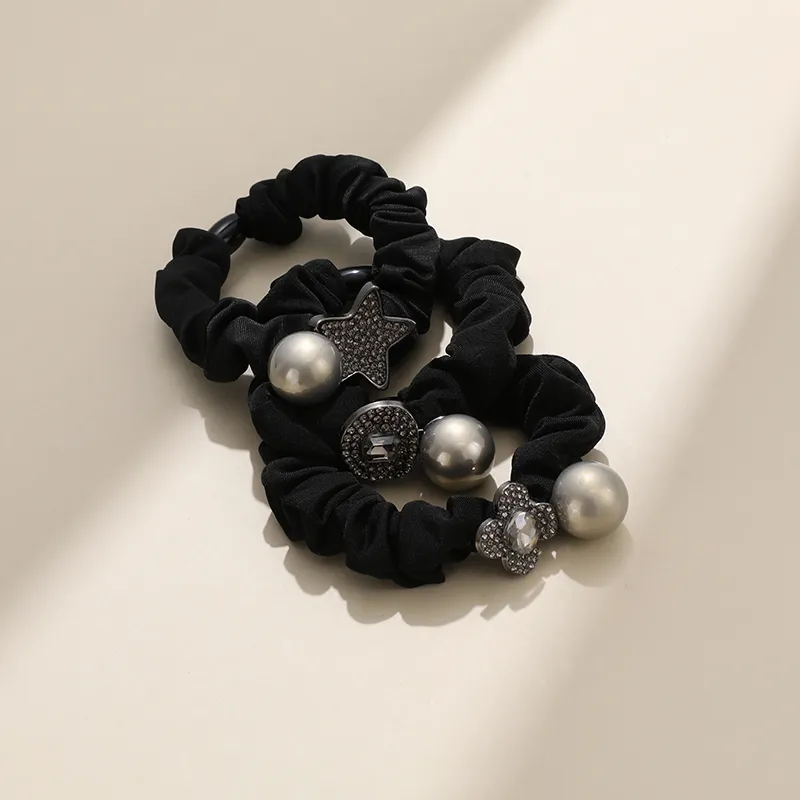 QIMEILA Faux Crystal Hair Tie Women's-1