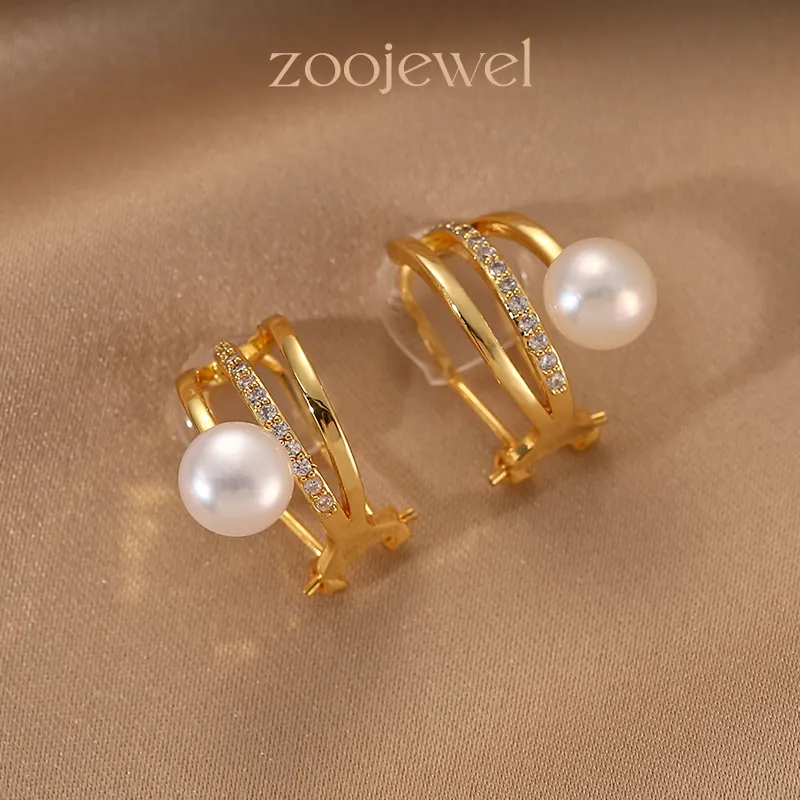 Zoo Jewel Copper Clip On Earrings Women's-3