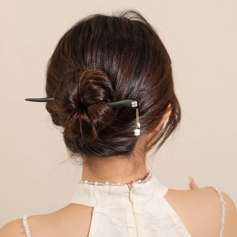 QIMEILA Wooden Hairpins Women's Box-4
