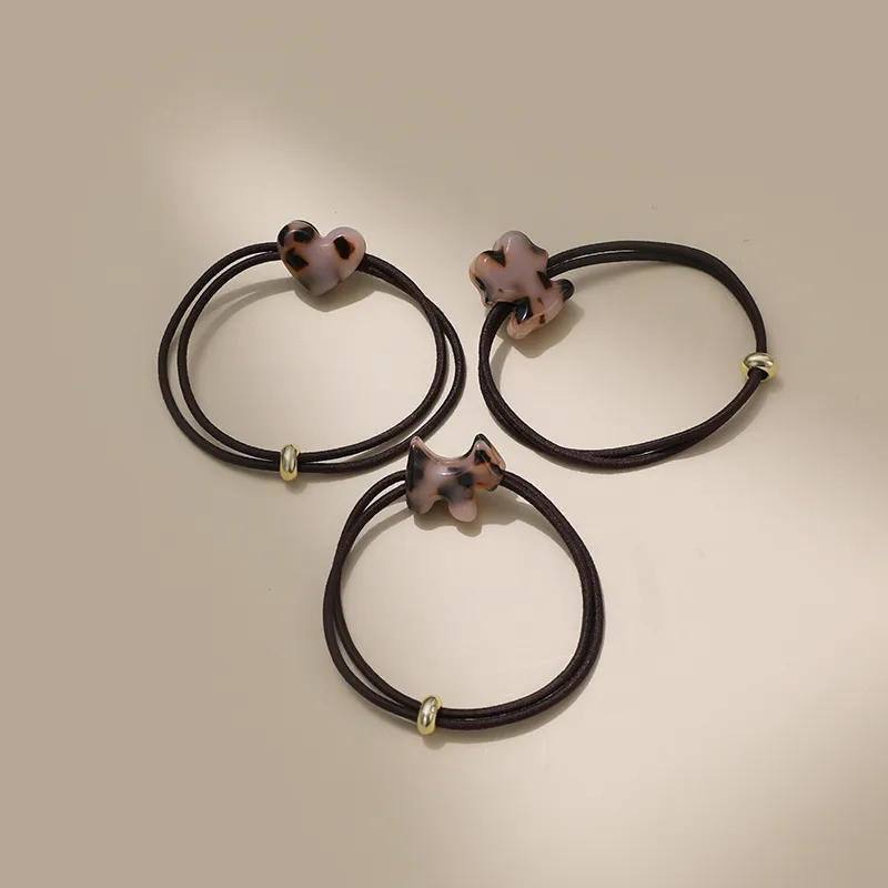 QIMEILA Acetate Plate Hair Tie Women's-3