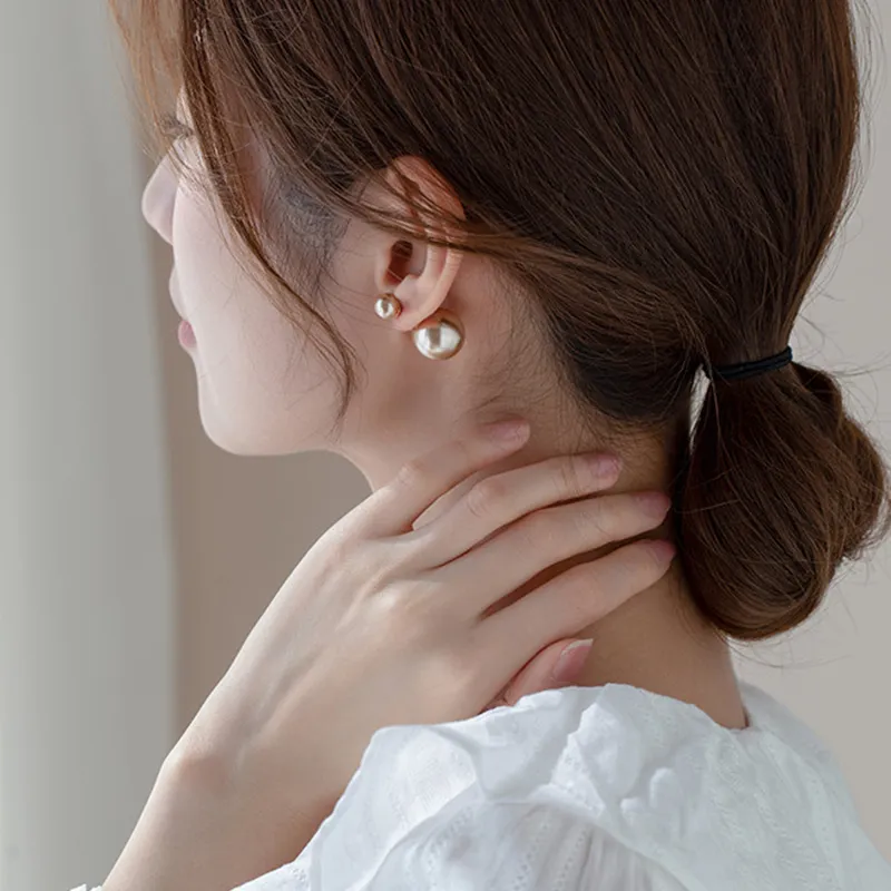 Zoo Jewel Artificial Pearl Stud Earrings Women's-3