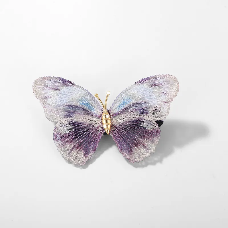 QIMEILA Fabric Hair Clips Women's Purple-1