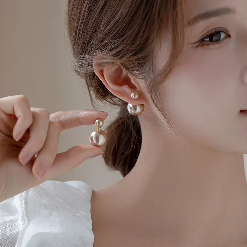 Zoo Jewel Artificial Pearl Stud Earrings Women's-1