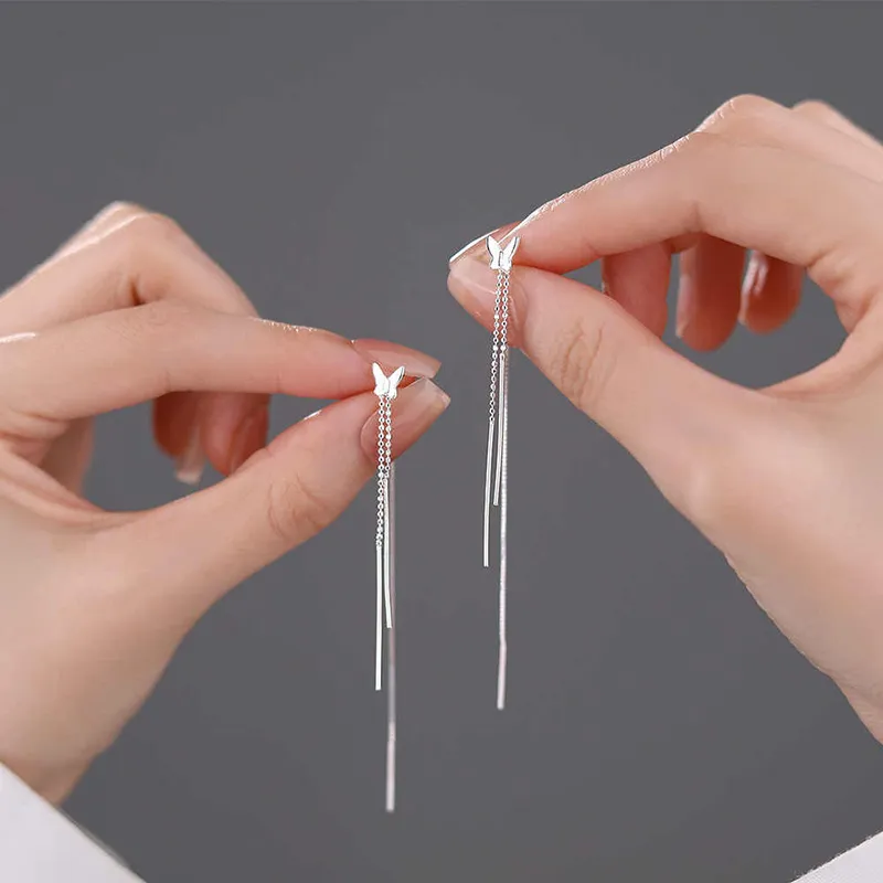 QIMEILA 925 Sterling Silver Drop Earrings Women's-9