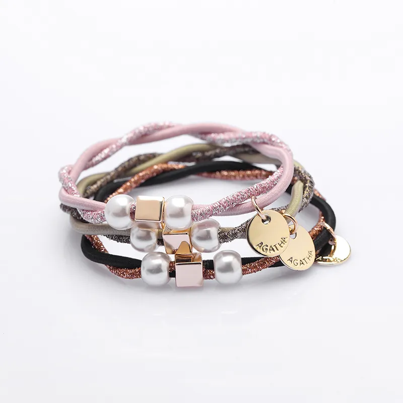 QIMEILA Rubber Band Hair Tie Women's-5