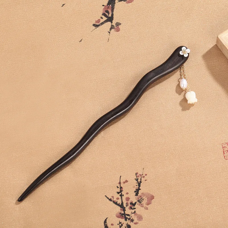 QIMEILA Wooden Hairpins Women's Box-9