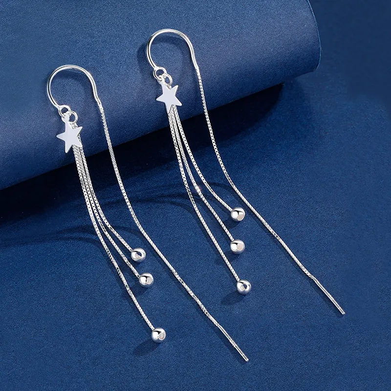 QIMEILA 925 Sterling Silver Drop Earrings Women's-3