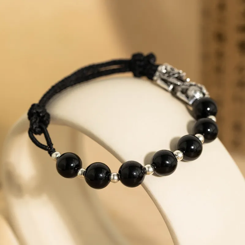 Zoo Jewel Obsidian Bracelets Men's-5