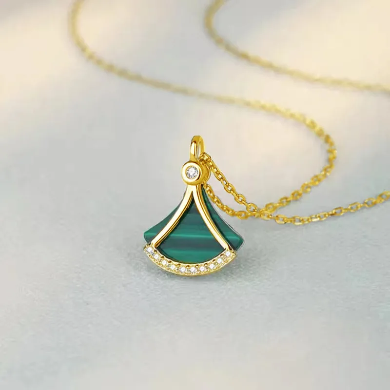 Zoo Jewel Malachite Necklaces Women's-7