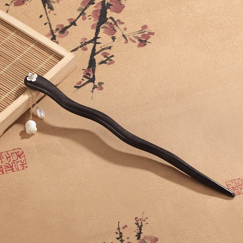 QIMEILA Wooden Hairpins Women's Box-5