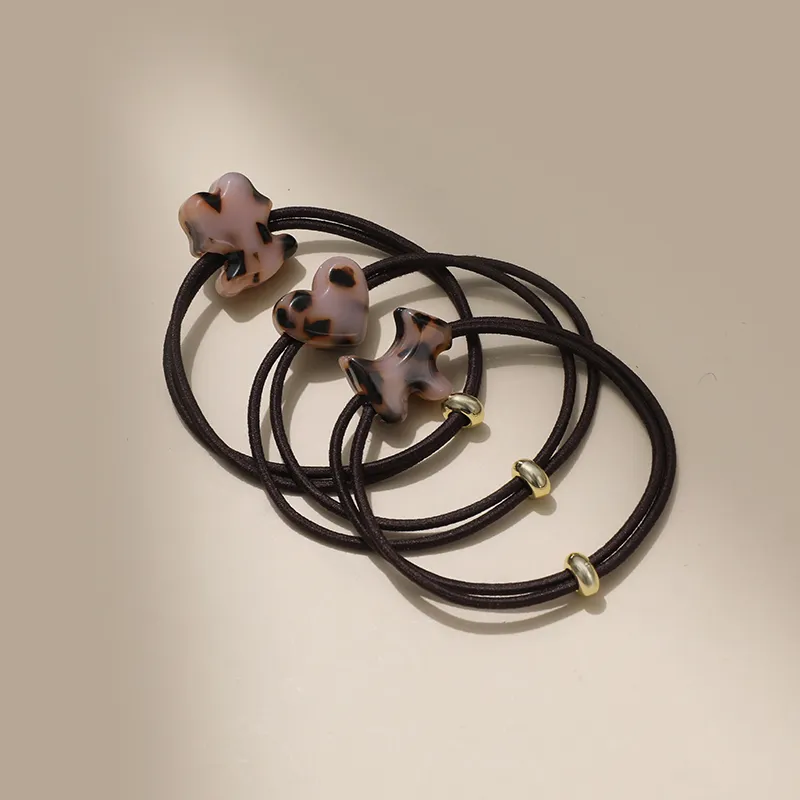 QIMEILA Acetate Plate Hair Tie Women's-2
