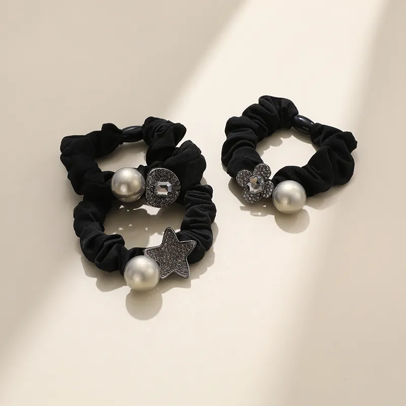 QIMEILA Faux Crystal Hair Tie Women's-3