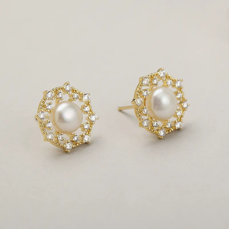 Zoo Jewel Copper Stud Earrings Women's-1