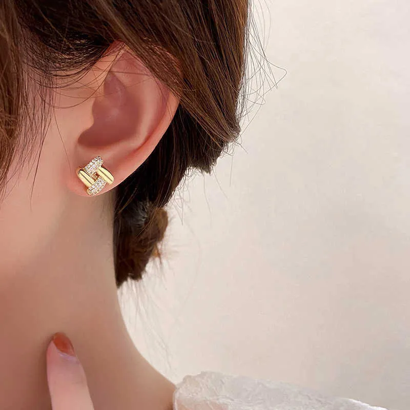 QIMEILA Alloy Stud Earrings Women's-3