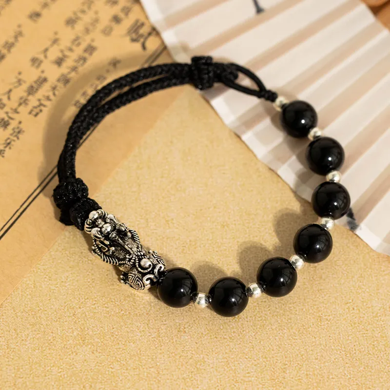 Zoo Jewel Obsidian Bracelets Men's-4