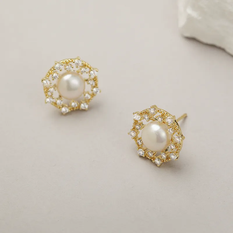 Zoo Jewel Copper Stud Earrings Women's-2
