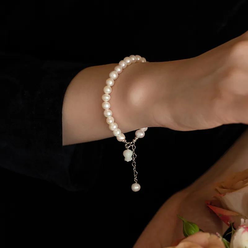 Zoo Jewel 925 Sterling Silver Freshwater Pearl Bracelets Women's-4
