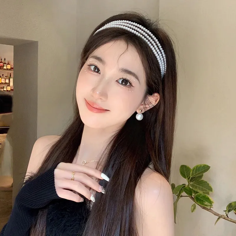 QIMEILA Faux Pearl Headbands Women's-2