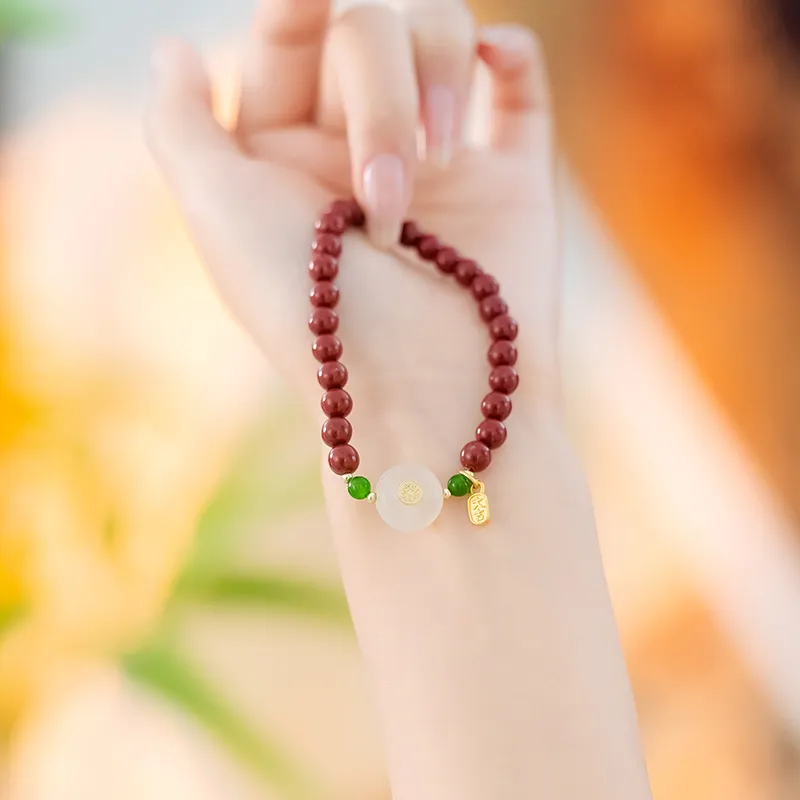 QIMEILA Cinnabar Bracelets Women's-2