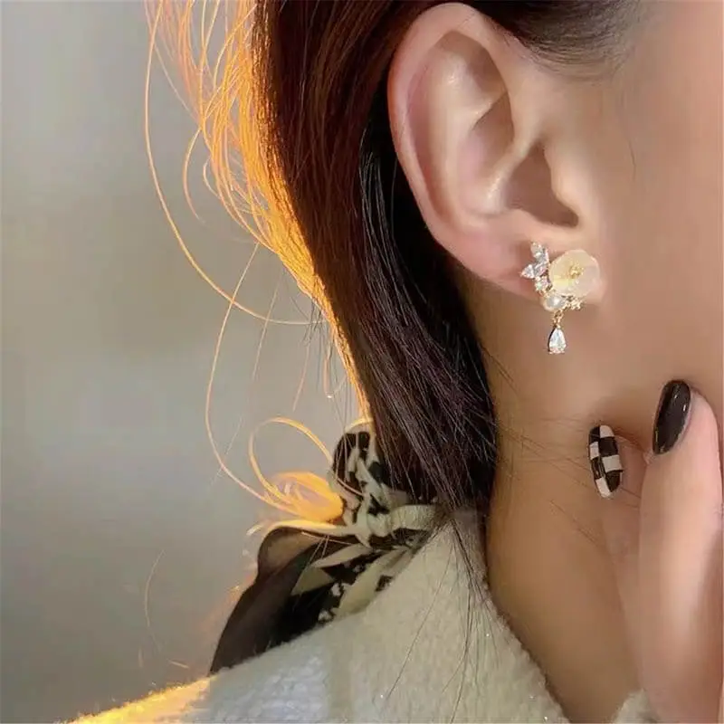 Zoo Jewel Copper Electroplated Gold Earrings Women's-5