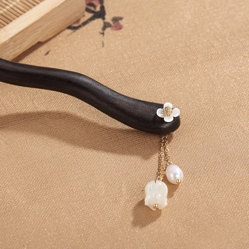 QIMEILA Wooden Hairpins Women's Box-8
