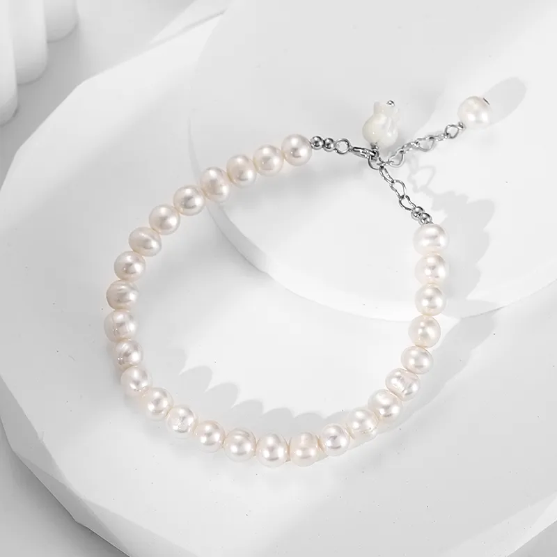 Zoo Jewel 925 Sterling Silver Freshwater Pearl Bracelets Women's-8