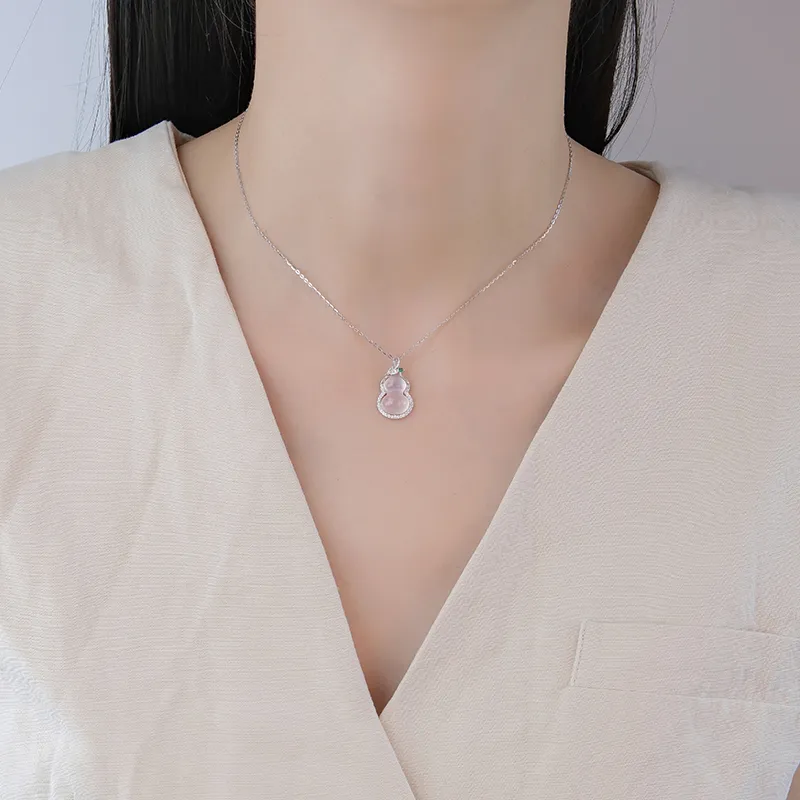 Zoo Jewel Chalcedony Jade Necklaces Women's-2