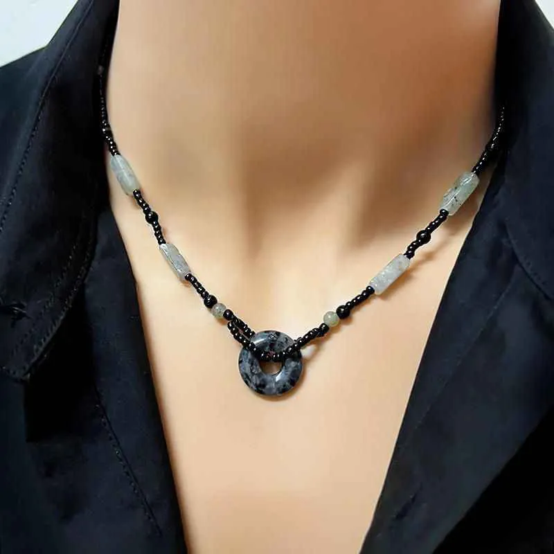 QIMEILA Resin Necklaces Women's-2