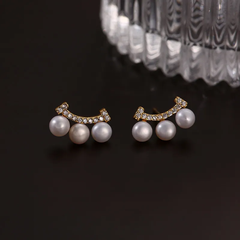 Zoo Jewel Freshwater Pearl Stud Earrings Women's-6