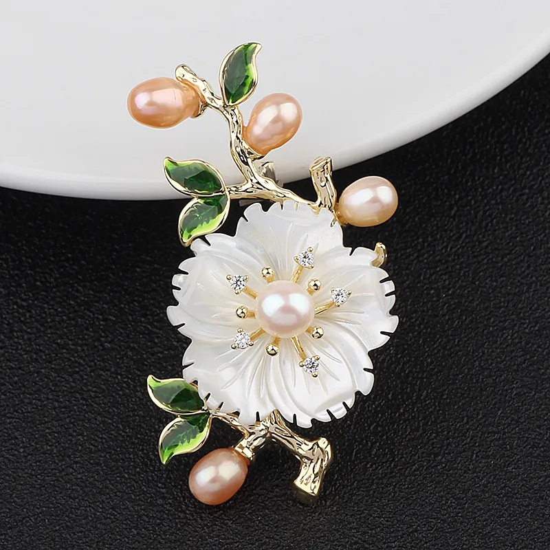 Zoo Jewel Mother Of Pearl Brooches Women's-2