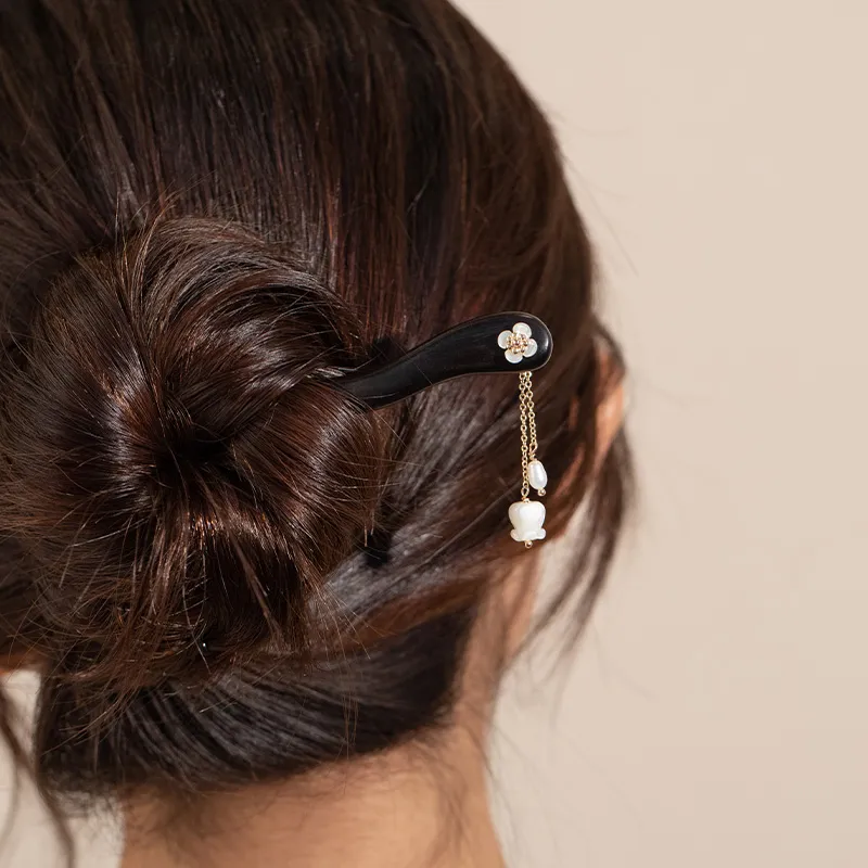 QIMEILA Wooden Hairpins Women's Box-7