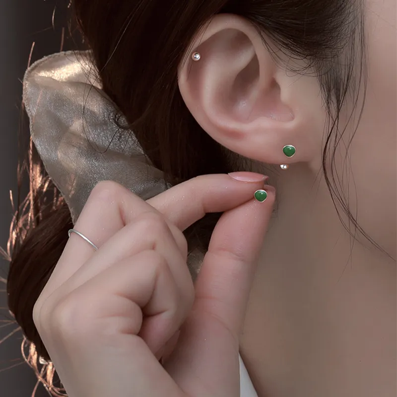 Zoo Jewel S925 Silver Stud Earrings Unisex-4