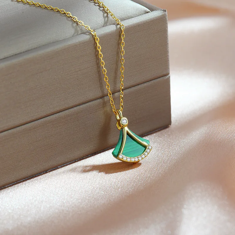 Zoo Jewel Malachite Necklaces Women's-4