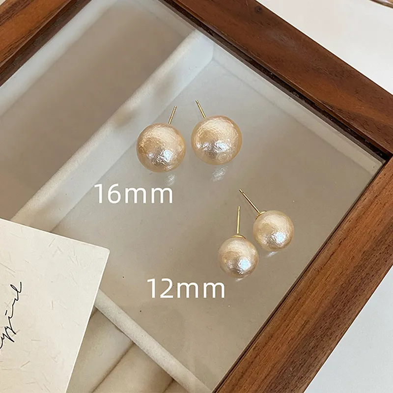 Zoo Jewel Cotton Beads Stud Earrings Women's-2