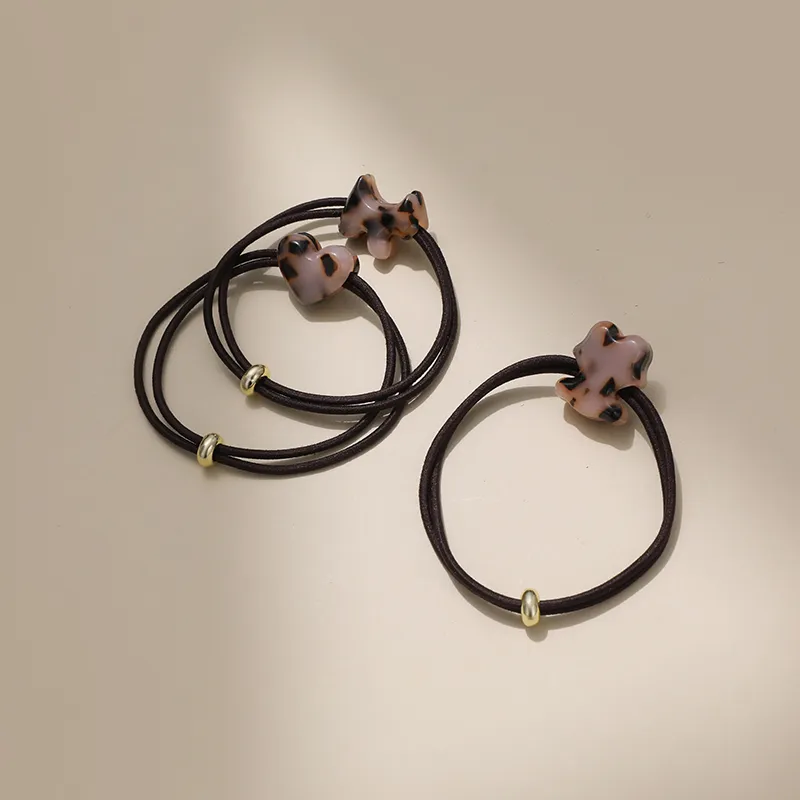 QIMEILA Acetate Plate Hair Tie Women's-4
