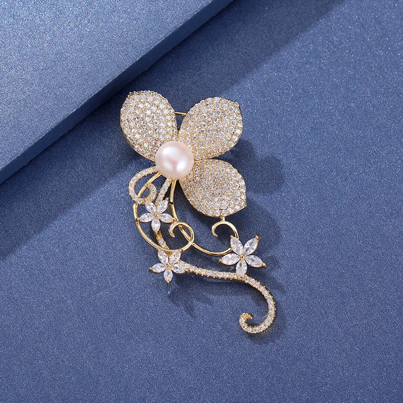 QIMEILA Copper Brooches Women's-2