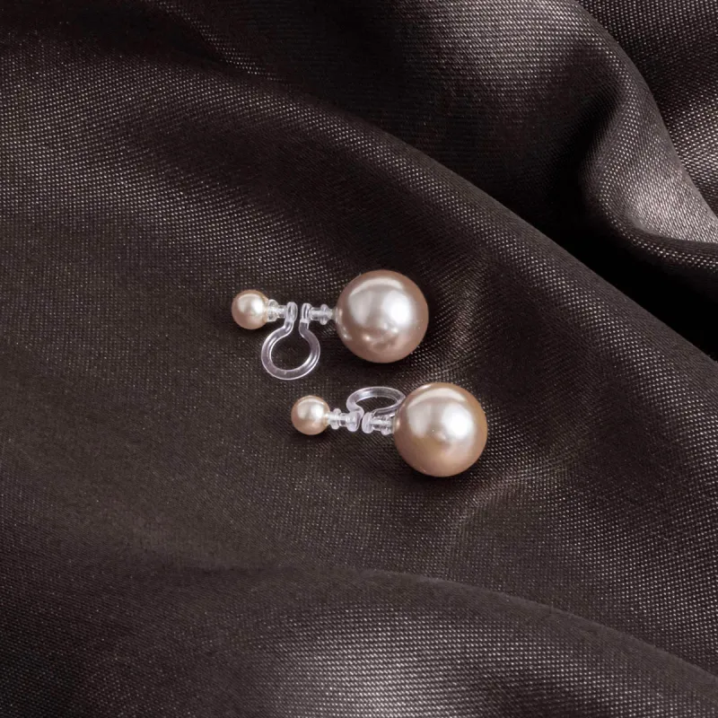 Zoo Jewel Artificial Pearl Clip On Earrings Women's-7